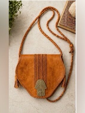 Vintage 1970’s Four Seasons Moroccan Handmade Leather Crossbody Bag